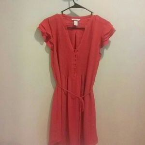 Red shift dress